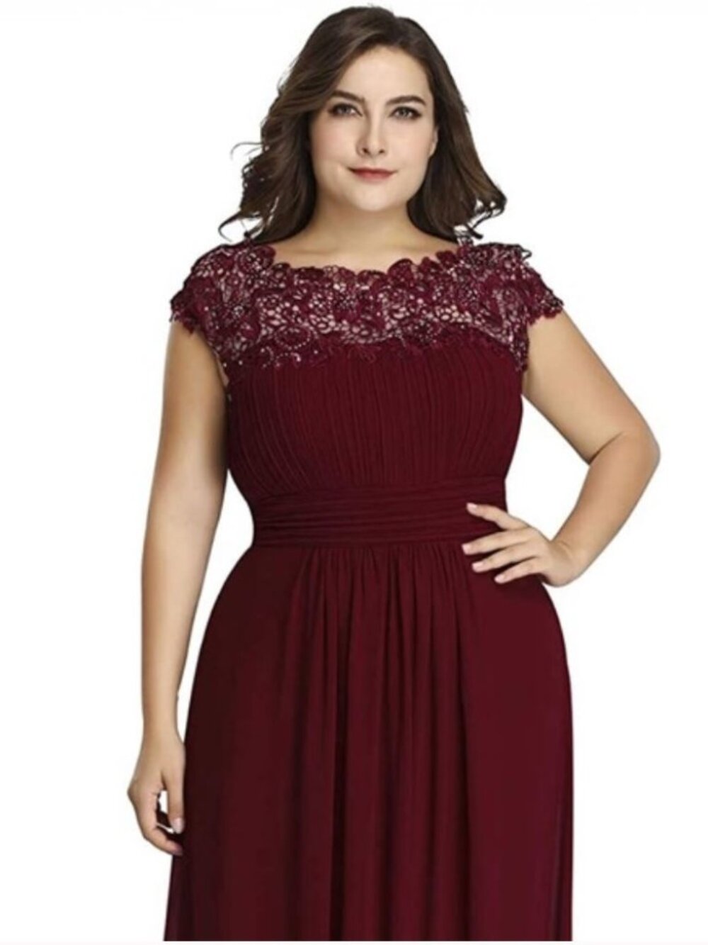 NWT Every-Pretty Burgundy Lace Maxi Dress